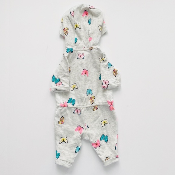 Hooded Rainbow Butterfly Jumpsuit Baby Romper - Picture 3 of 4